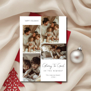 Modern skribentrogen till guds Religiösa vid jul Julkort