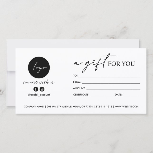 Modern skrift A GIFT FÖR DIG LOGOTYP SOCIAL ICON (Framsida)