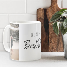Modern skrift Bästa pappa Fars dag present Foto Kaffemugg