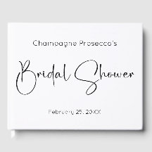 Modern Skrift Bröllopsfest Gästbok