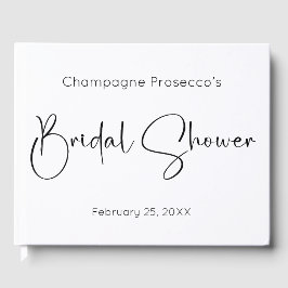 Modern Skrift Bröllopsfest Gästbok