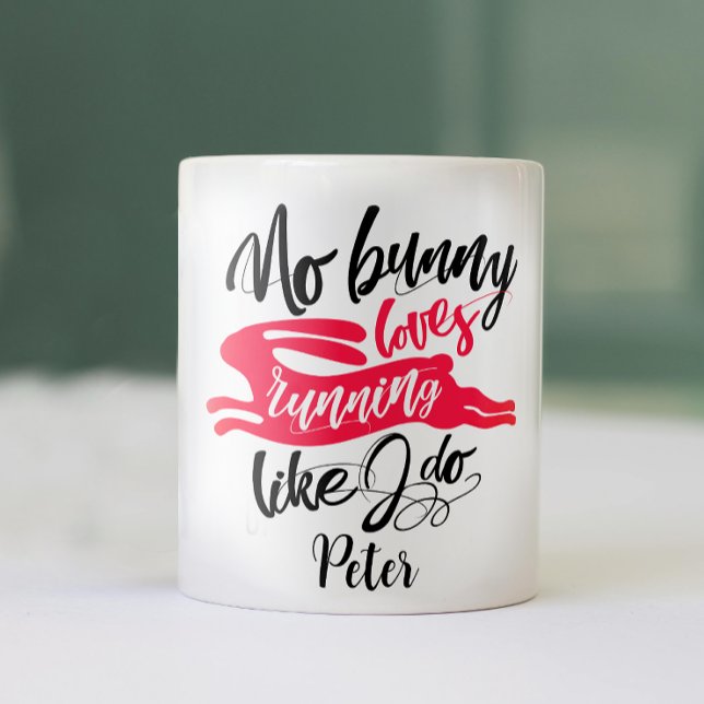 Modern skrift för Red Bunny Motivation kärlek Spri Kaffemugg (Skapare uppladdad)