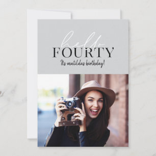 Modern skrift & geometrisk 40-års fotobild