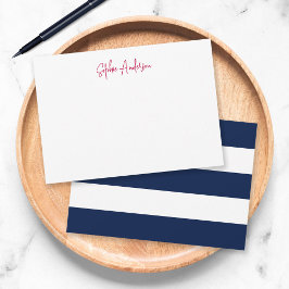 Modern skrift med White Rand och Anpassningsbar Fä Anteckningskort