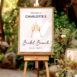 Modern skrift | Välkomstskylt för bröllopsbrunch Poster