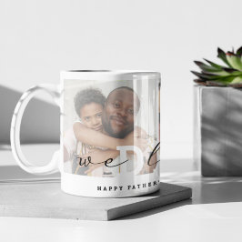 Modern skrift 'We Kärlek You - pappa' Fotokollage Kaffemugg