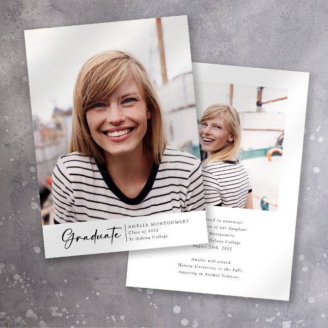 Modern skriftfoto för examen meddelande (Skapare uppladdad)