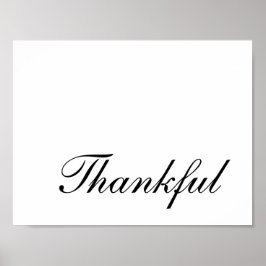 Modern skrifttypografi Tacksam Tacksgiving Poster