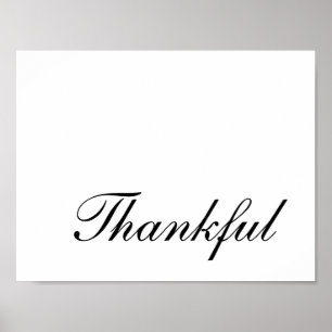 Modern skrifttypografi Tacksam Tacksgiving Poster
