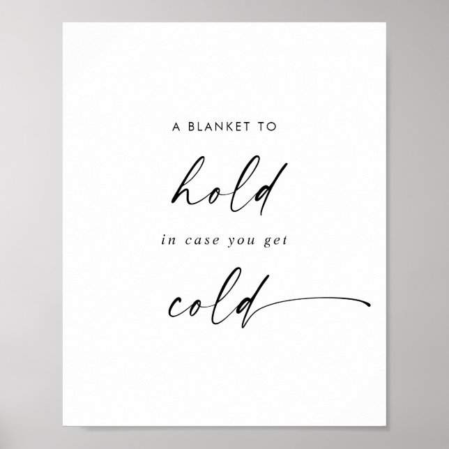 Modern skript A Blanket för att behålla vårt favor Poster (Framsidan)