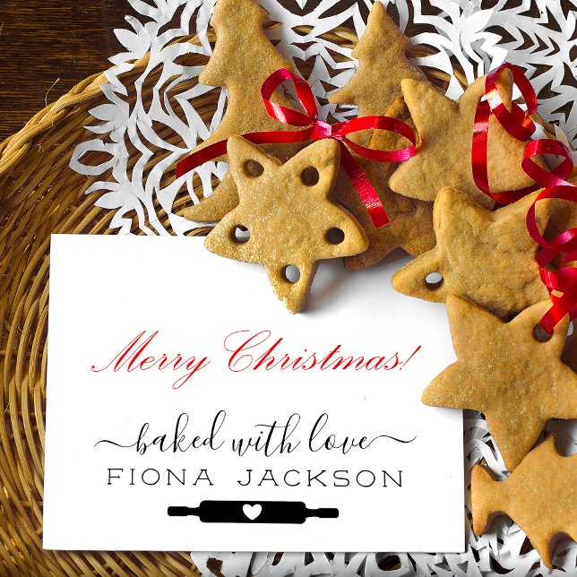 Modern skript bakåt med Kärlek Skapar din egen Stämpel (Modern Script Baked With Love Create Your Own Rubber Stamp)