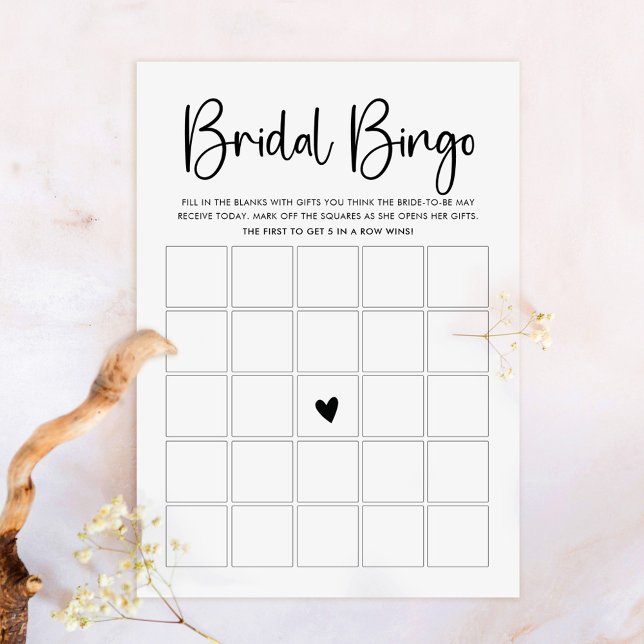 Modern skript bingo spelkort inbjudningar (Skapare uppladdad)