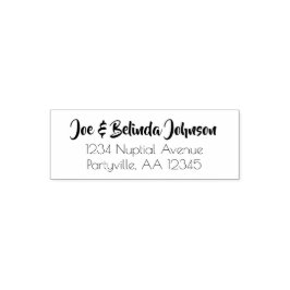 Modern skript Bröllop Adress Självfärgande Stämpel
