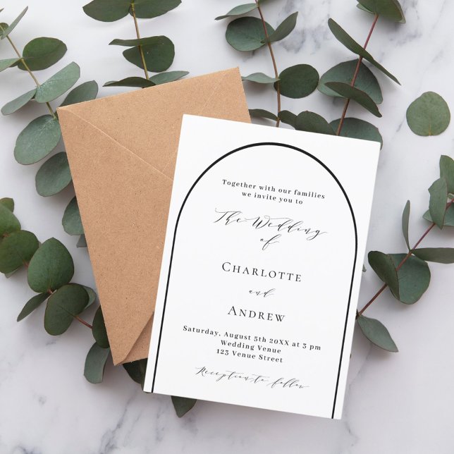 Modern skript bröllop inbjudningar (Skapare uppladdad)