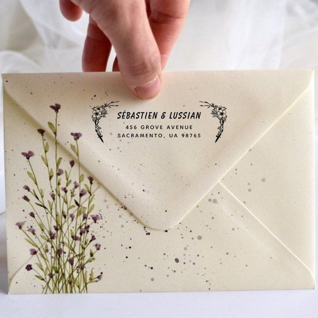 Modern skript Bröllop Självfärgande Stämpel (Skapare uppladdad)