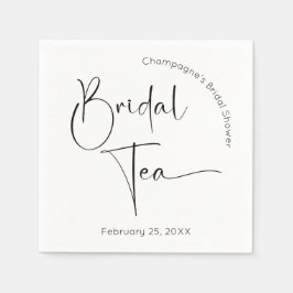 Modern Skript Bröllopsfest Bröllopste Pappersservett