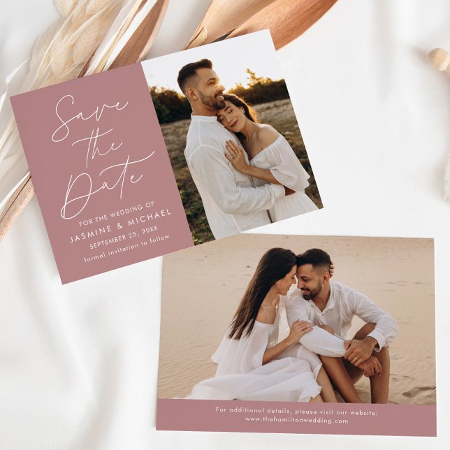 Modern skript, Dusty Ro 2-foto Spara Datumet (Skapare uppladdad)