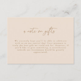 Modern skript En anteckning om gåvor Tilläggskort