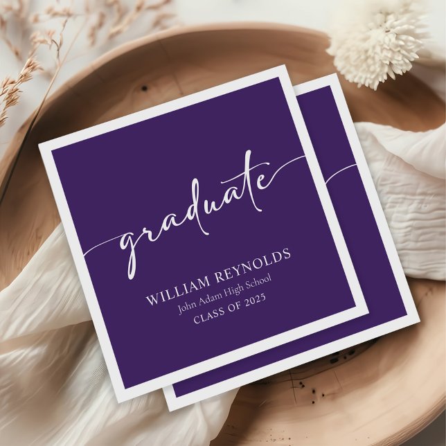 Modern skript - enkelt foto Studenten Pappersservett (Skapare uppladdad)