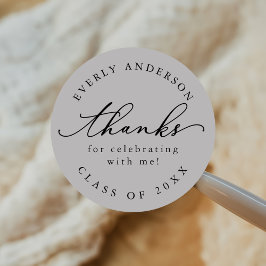 Modern skript, enkelt Studenten Runt Klistermärke