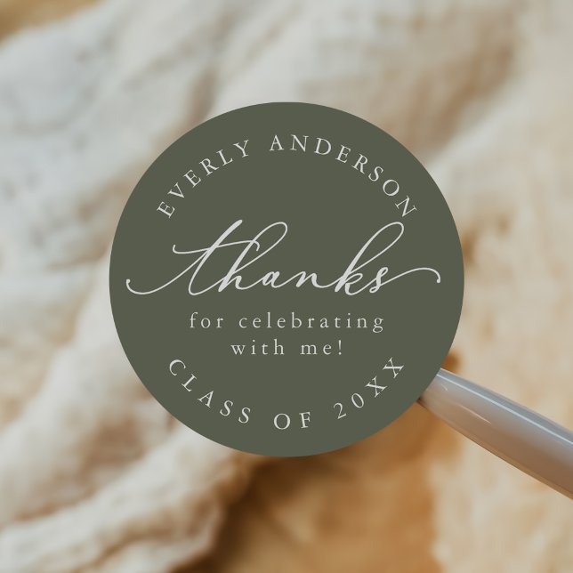 Modern skript, enkelt Studenten Runt Klistermärke (Skapare uppladdad)