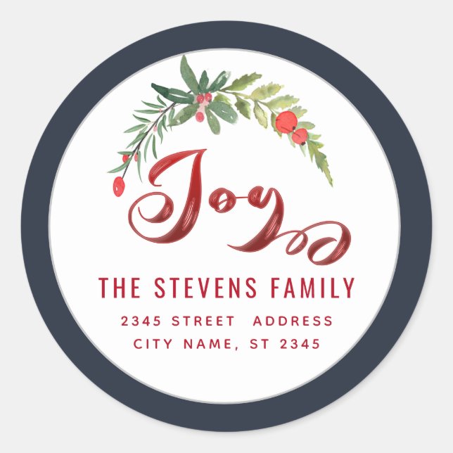 Modern skript - frisk, röd, grym etikett (Framsida)