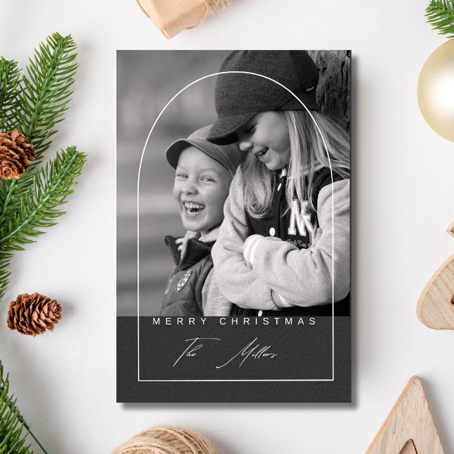 Modern Skript God Jul Arkivbild Helgdag Helg Vykort (Skapare uppladdad)