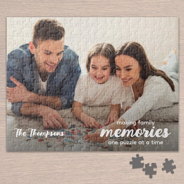 Modern skript gör minnen Familjefoto Pussel (Skapare uppladdad)