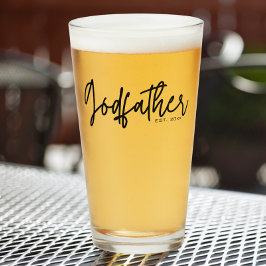 Modern Skript Gudfadern Grundad Datum Glas Kopp