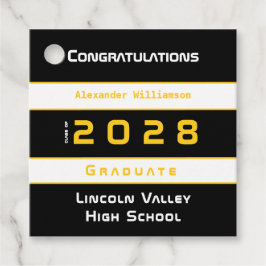 Modern skript Guld Black Studenten Tack Gåvor Etiketter