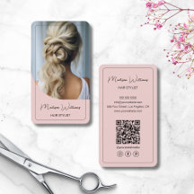 Modern Skript Hårstylist Salong Rosa