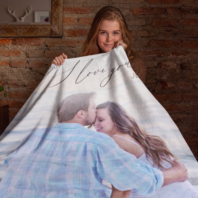 Modern skript I Kärlek, din fotopapper Blanket Fleecefilt (Skapare uppladdad)