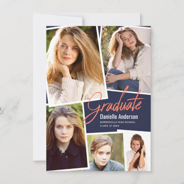 Modern skript i Studenten-spridd fotokollage Meddelande (Framsida)