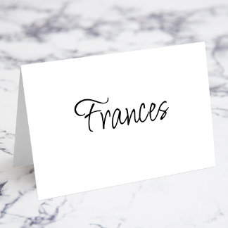 Modern skript - individuellt förnamn - monteringsk bordsnummer