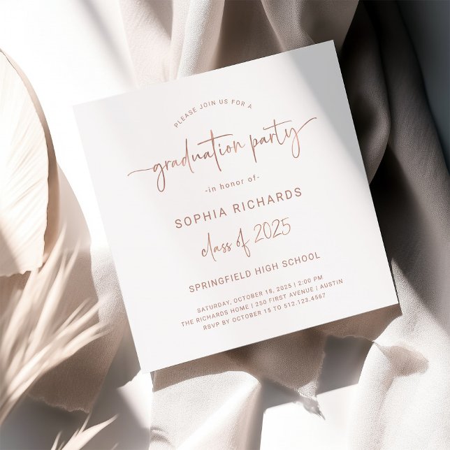 Modern skript | Klass 2025 Studentfest Inbjudningar (Skapare uppladdad)