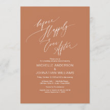 Modern skript, koppar, Bröllop Rehearsal-middag