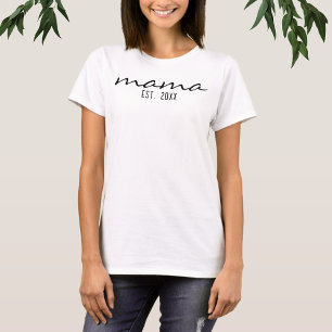 Modern skript Mamma Fastställt datum då ny mamma s T Shirt