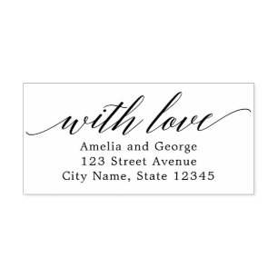 Modern skript med Kärlek Returadress MSC Självfärgande Stämpel