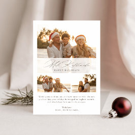 Modern skript Mele Kalikimaka Tropical 3 Photo Julkort