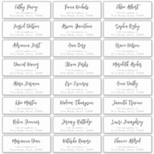 Modern skript - minimalistisk Bröllop Guest Adress