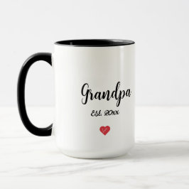 Modern Skript Mormor År Hjärta 2 Tonad Mugg