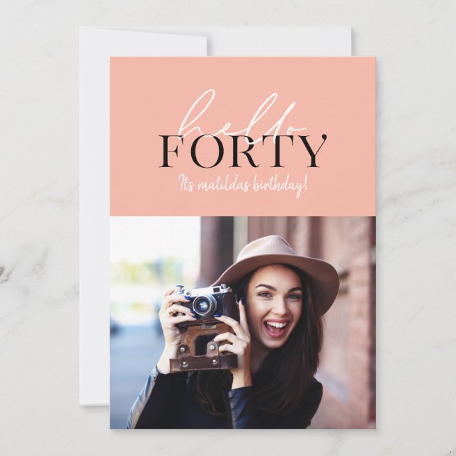 Modern skript och geometrisk 40-årsfoto (Framsida)