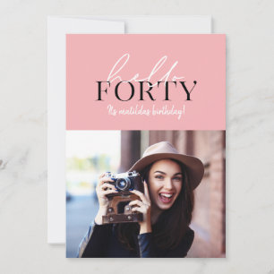 Modern skript och geometrisk 40-årsfoto