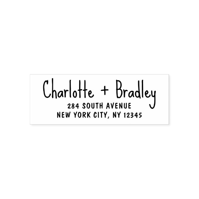 Modern Skript Professionell Personlig Returadress Självfärgande Stämpel (Design)