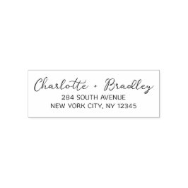 Modern Skript Professionell Personlig Returadress Självfärgande Stämpel