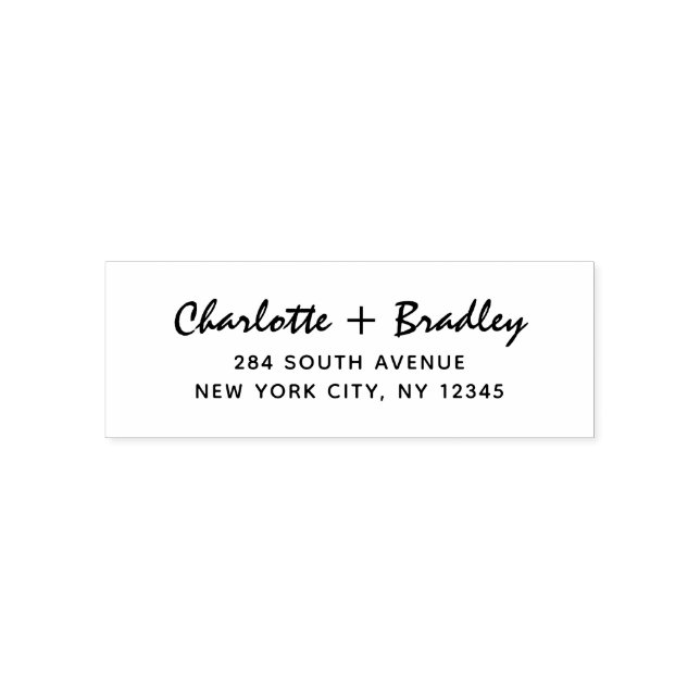 Modern Skript Professionell Personlig Returadress Självfärgande Stämpel (Design)