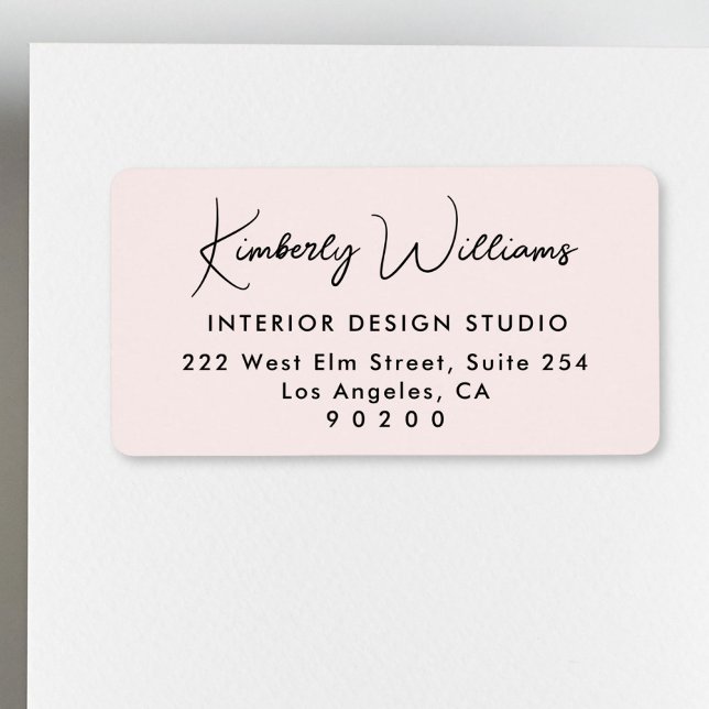 Modern skript professionell returadress för företa adressetikett (Modern Script Professional Business Return Address Label)