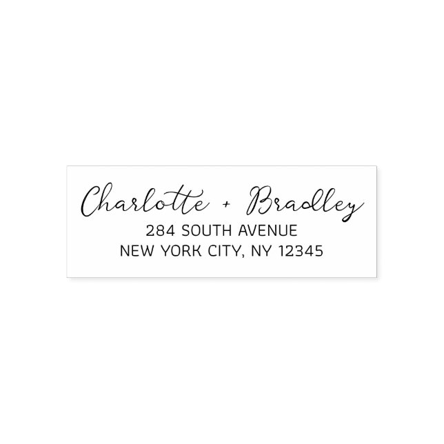 Modern Skript Proffs Personlig Returadress Självfärgande Stämpel (Design)