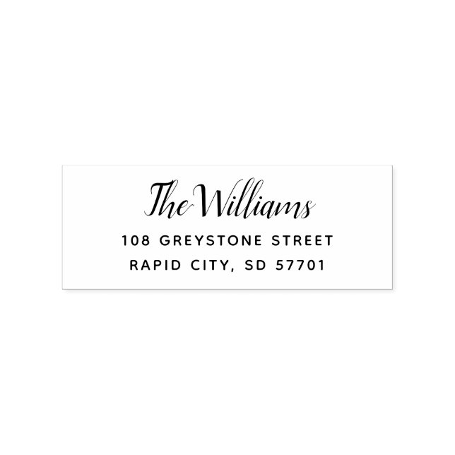 Modern Skript Returadress Stämpel (Tryck)