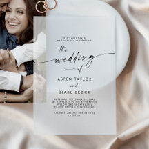 Modern skript Rustic Boho Elegant Minimal Bröllop